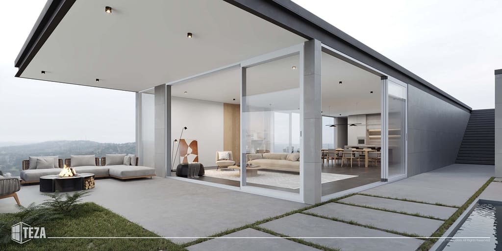 Teza 155 Series Aluminum Sliding Patio Door