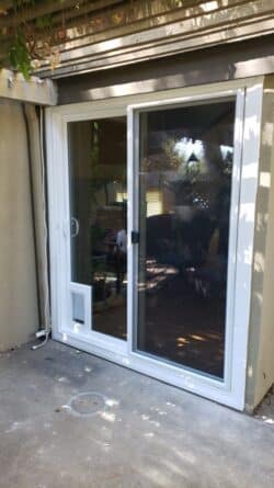 White Sliding Doors With Pet Door White Sliding Doors With Pet Door
